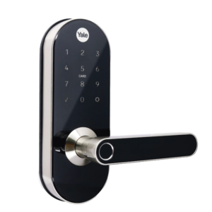 Cerradura Digital Yale YMC420 Premium: Kit con HUB Yale Connect, Biometría, Tarjeta y Acceso Móvil