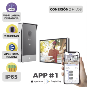 Kit Videoportero Inteligente EZVIZ HP7 2K – Conexión 2 Hilos, Pantalla Táctil 7", Apertura de Portón y App Remota