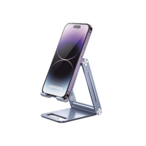 Soporte de Escritorio en Aluminio Reforzado: Ajustable, Plegable y Universal - Color Azul