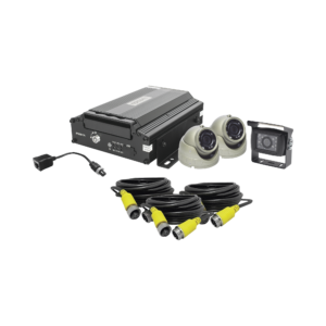 Kit MDVR de Seguridad Vehicular Full HD 2MP | 4 Cámaras AHD (Interior/Exterior) + Adaptador LAN