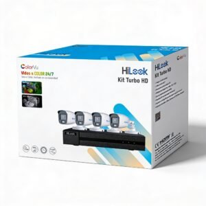Kit TurboHD 1080p / DVR 4 Canales / 4 Cámaras Bala ColorVu con Micrófono Integrado / Fuente de Poder / Accesorios de Instalación