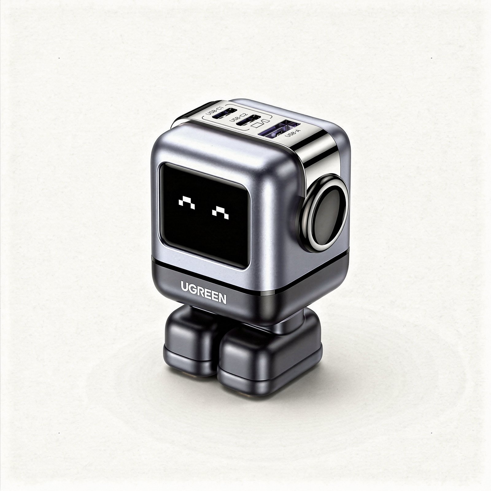15570B Cargador Rápido RobotGaN Ugreen 15570B de 65W Serie UNO con Pantalla LED - Imagen 1