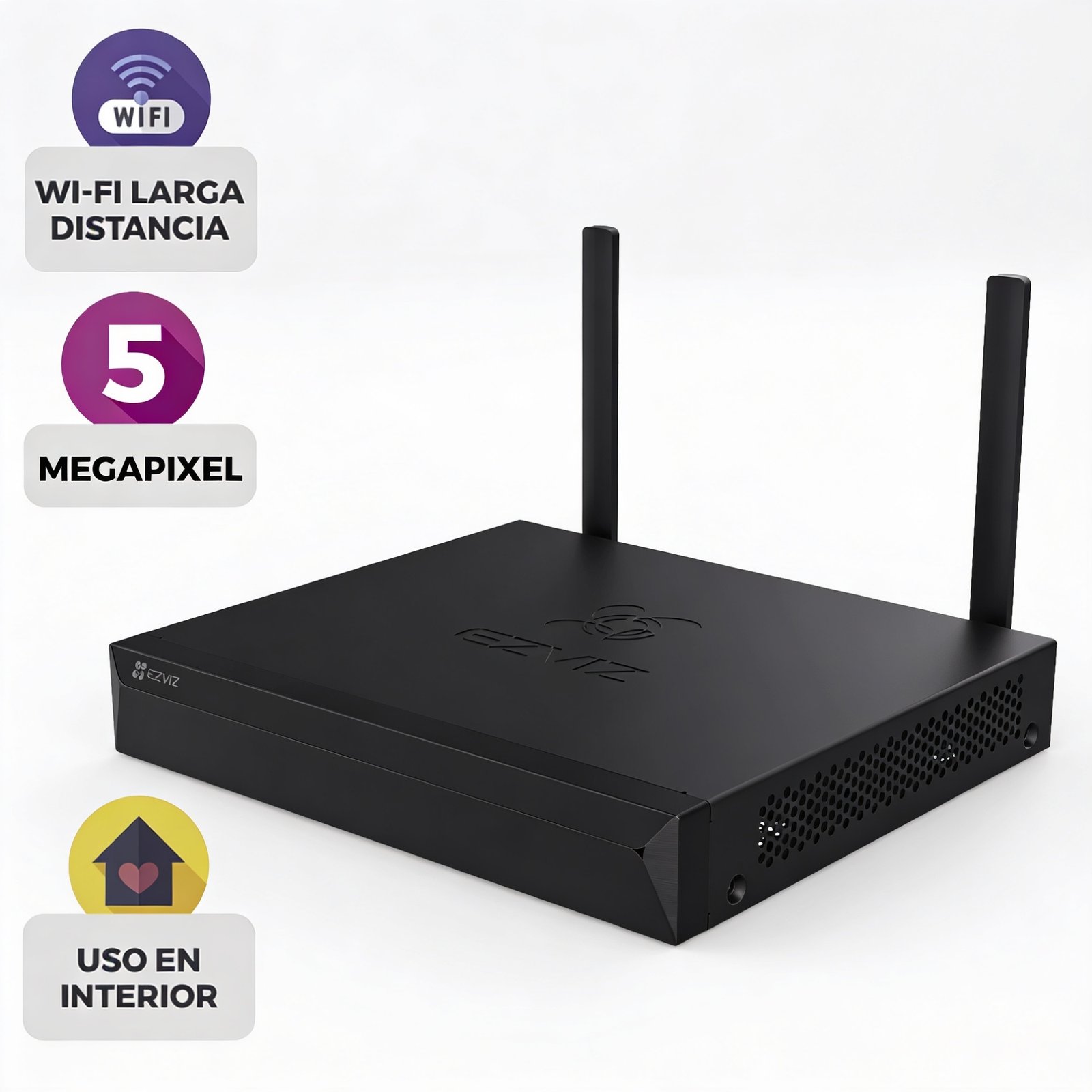 CS-X5S8W NVR Inalámbrico WiFi de 8 Canales IP EZVIZ CS-X5S/8W: Soporte hasta 5 MP (3K) y H.265 - Imagen 1