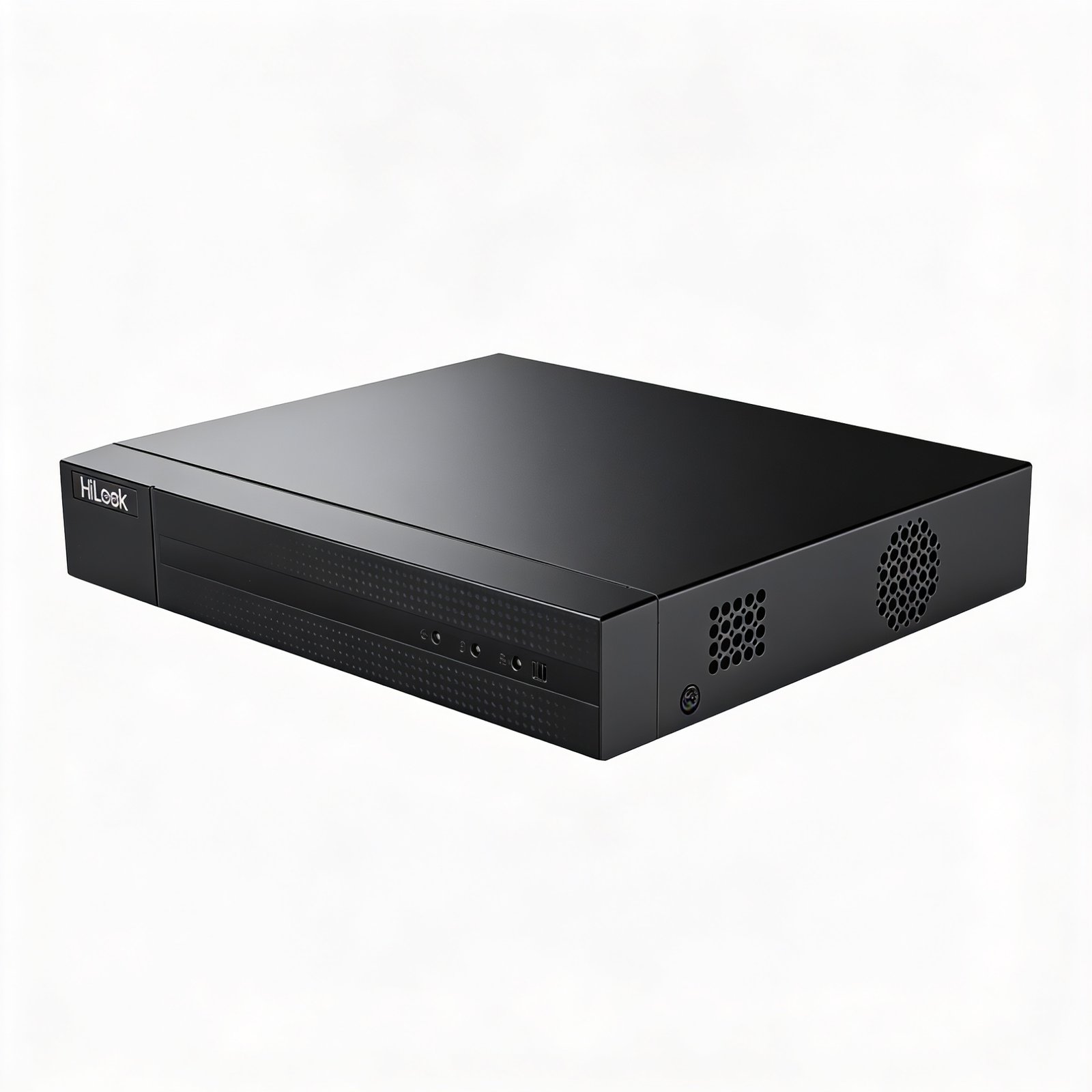 DVR-204G-M1(C) Grabador de vídeo HiLook de color negro con diseño rectangular y rejillas de ventilación laterales