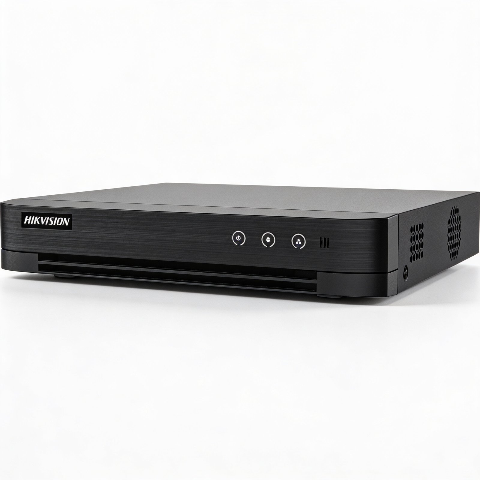 IDS-7204HQHI-M1:T Grabador de vídeo Hikvision negro con indicadores frontales