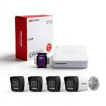 Kit de Videovigilancia IP Hikvision de 4 MP con 4 Cámaras Bala Dual Light, NVR PoE y SSD de 1 TB (KIT4MP/4B/1TB)