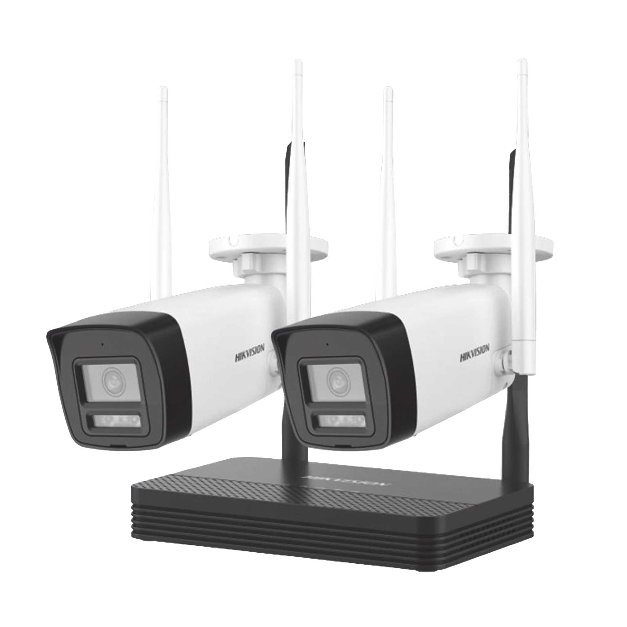 NKS424W0H Kit de Videovigilancia IP Inalámbrico Uniarch de 4 Megapíxeles: NVS de 4 Canales y 2 Cámaras Bala para Exterior con Dual Light y Audio Bidireccional - Imagen 1